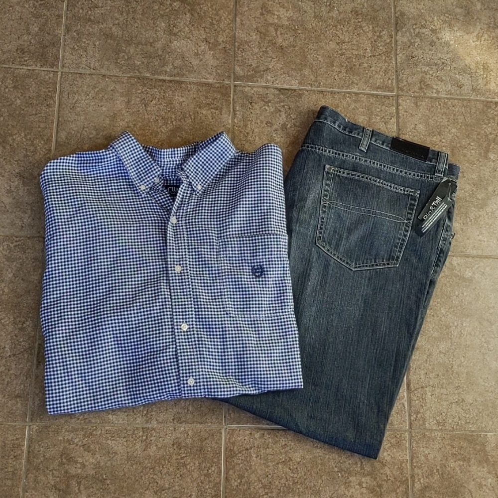 Men's Big & Tall Chaps Button Down Shirt